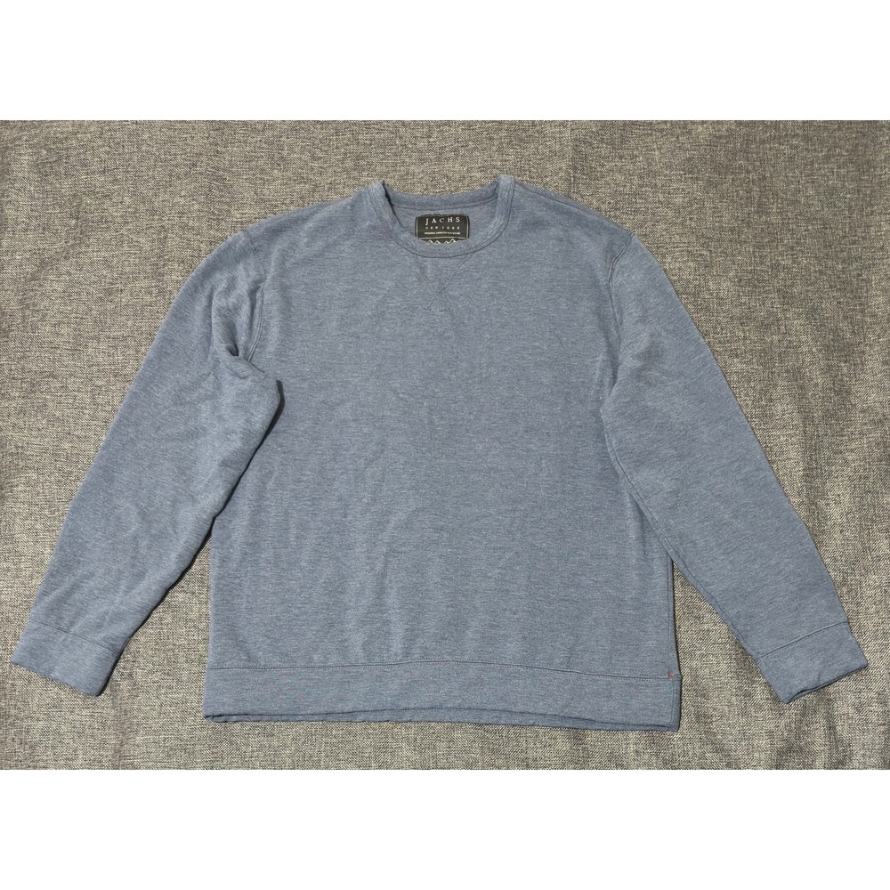 Jachs New York Mens XL Sweatshirt Blue Heathered Crew Neck Pullover